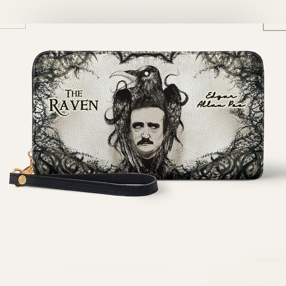 Lettoria Vegan Edgar Allen Poe Wallet - Picture 2 of 8